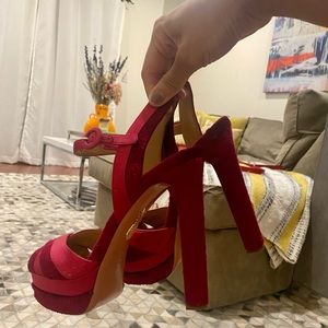 Aquazzura Magenta Pink Platform Heels